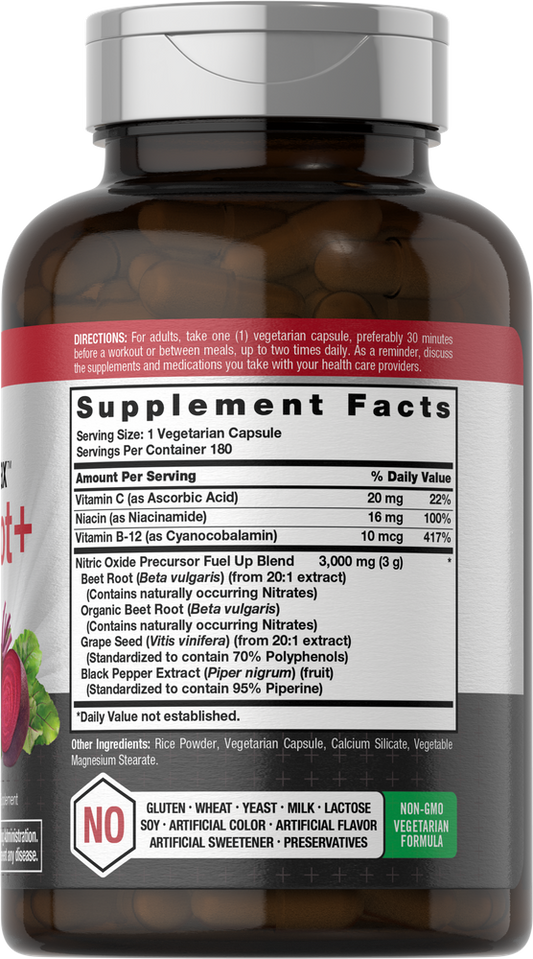 Nitric Oxide Max with Beet Root | 180 Capsules