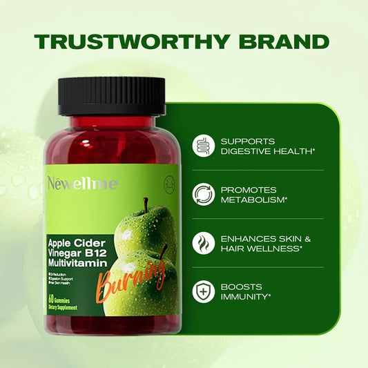 Apple Cider Vinegar Gummies Formulated to Support Normal Energy Levels & Gut He