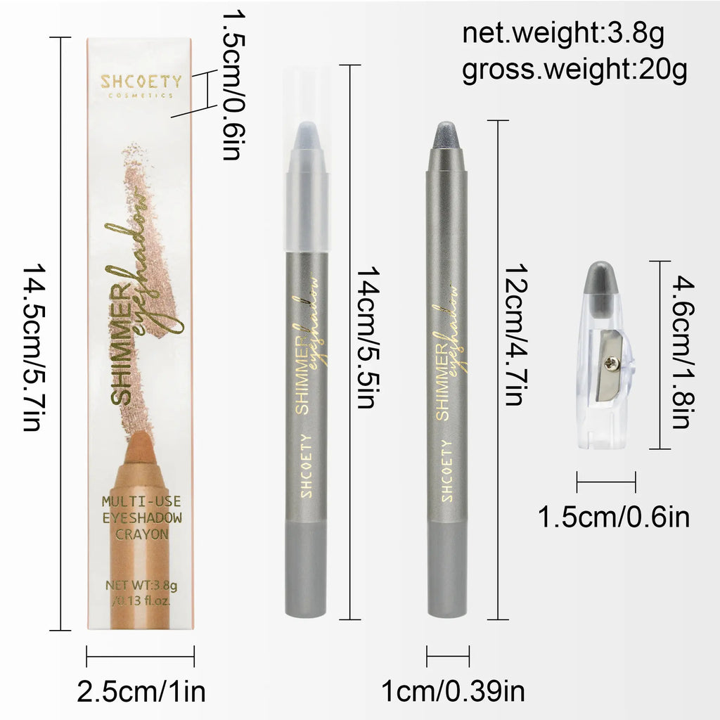 10-Color 3-in-1 Eyeshadow Pen for Beginners, Creamy Shimmer Eyeshadow Stick, High Pigment Waterproof Smudge-Proof Long-Lasting Makeup, One-Swipe Application, Blendable Multi-Use Highlighter & Eyeliner #sohochic eye liner chocolate
