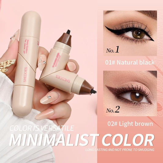 Rotating wing stamp liquid liner pen Dual-Head Design for Precise Cat Eye & Winged Liner Waterproof Smudge-Proof Formula Quick-Drying