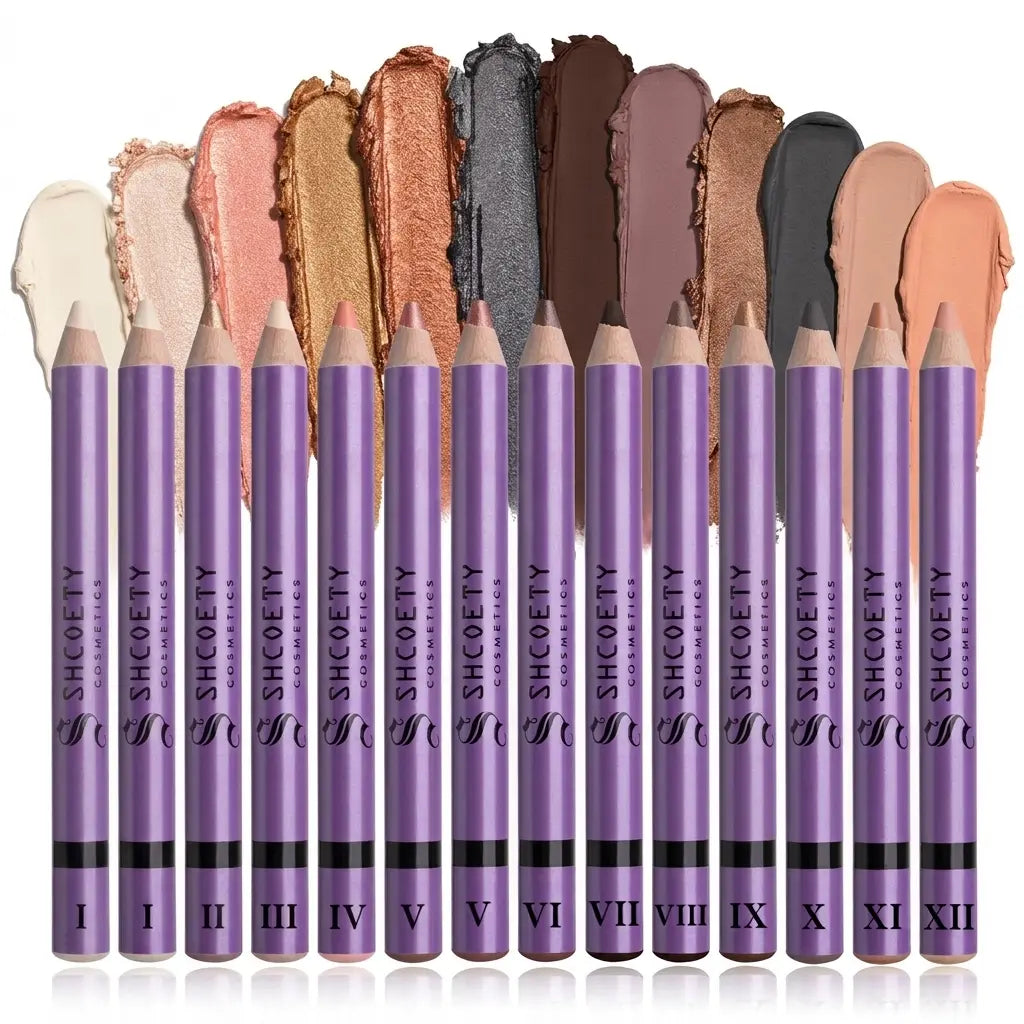 12-Color 3-in-1 Eyeshadow Stick Set, Shimmer Eyeshadow Pen, High Pigment Cream Eyeshadow, Waterproof Smudge-Proof Long-Lasting, One-Swipe Easy Glide, Blendable Multi-Use Highlighter & Eyeliner sohochic