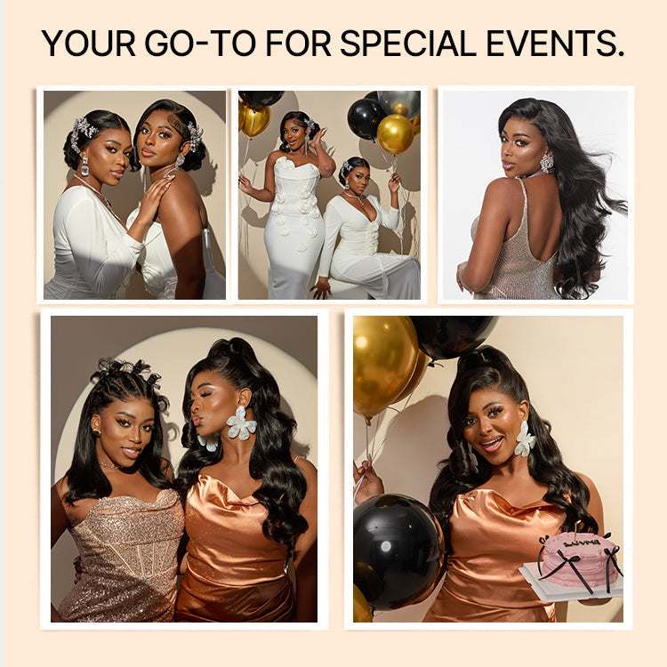 NatureMAX™ 200% / 250% Density Loose Wave Glueless 13x6 HD Lace Front Wig Human Hair Pre-Cut Lace Flexi-Fit Drawstring Cap