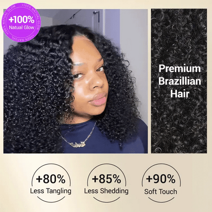 Beginner Friendly 200% Density Glueless 5x5 Closure Pre-Cut Lace Afro Curly Wig Flexi-Fit Drawstring Cap
