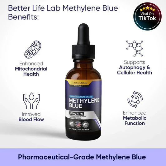 Pharma-Grade Methylene Blue Tincture Supplements – Enhance Focus, Memory & Cognitive Energy