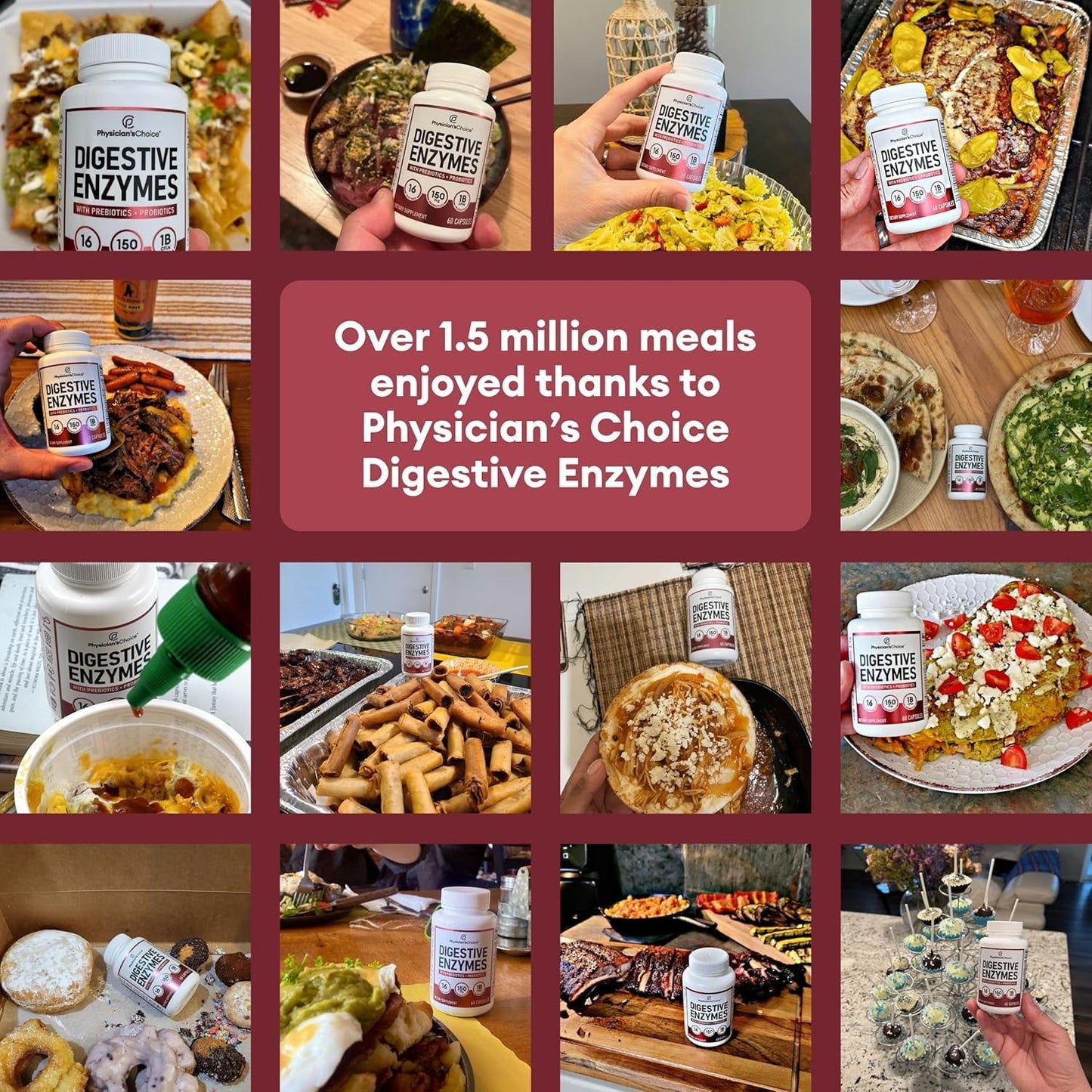 Physician's Choice Digestive Enzymes, Digestive & Gut Health, Bloating & Meal Time Discomfort, Men and Women, 30 Count-Shop