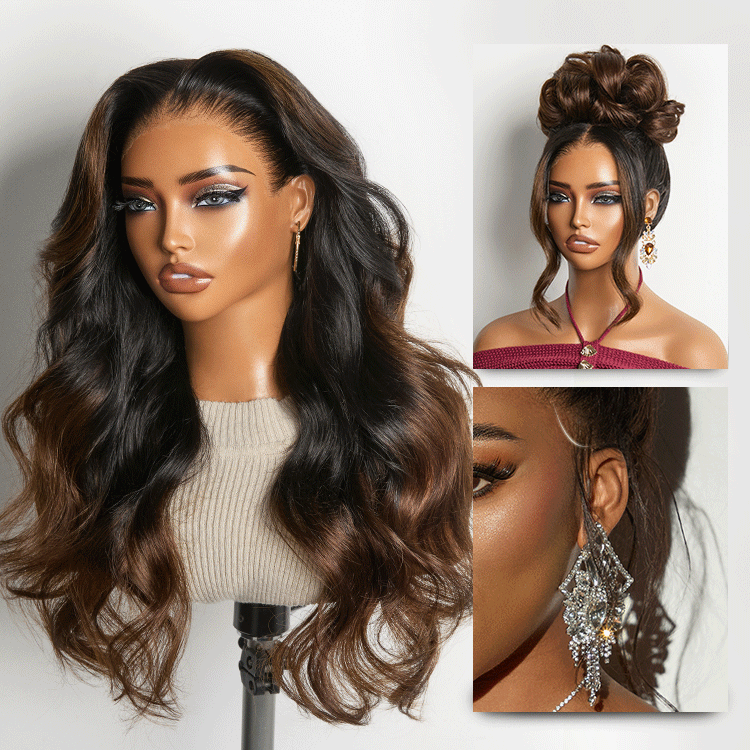 NatureMAX™ 200% / 250% Density Loose Wave Glueless 13x6 HD Lace Front Wig Human Hair Pre-Cut Lace Flexi-Fit Drawstring Cap
