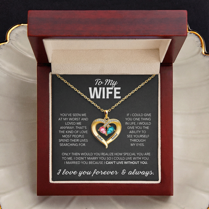 Always Yours – Birthstone Heart Necklace