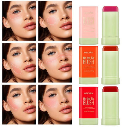 On-the-Go Blush Tinted Moisture Stick | For Cheeks | Flawless Natural Look | Long-Lasting | Moisturizing Formula | Natural Shades
