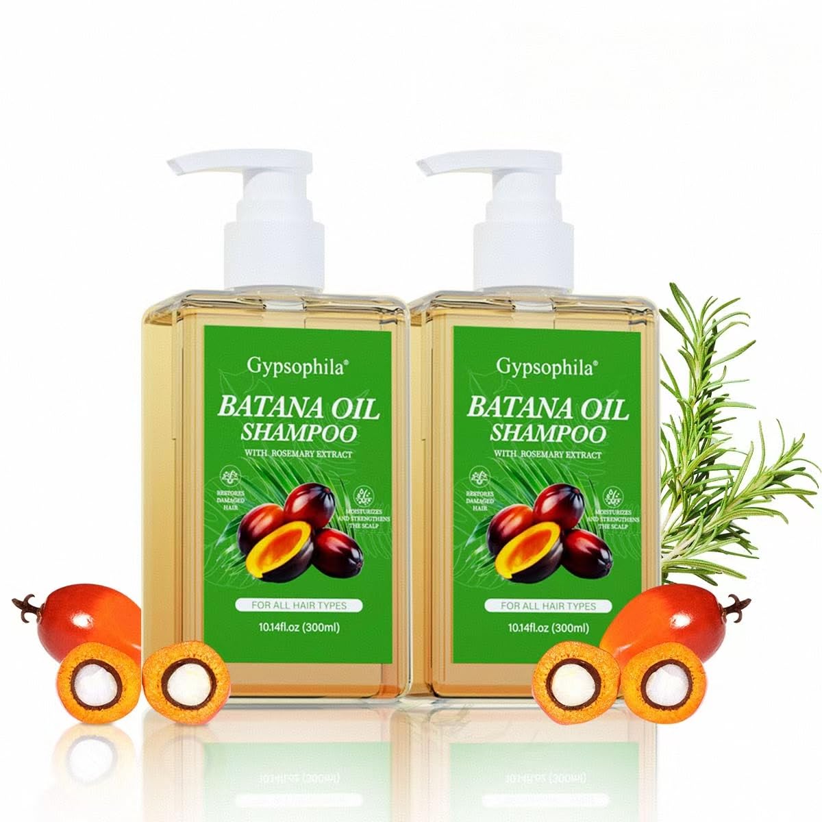 Batana Oil Shampoo,Rosemary Shampoo,Nourishing & Rejuvenating for Softness & Volume, Suitable for Men & Women, Reduces Hair Loss (10.14 fl oz)