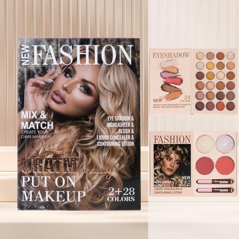 Professional Makeup Book Palette – Eyeshadow, Blush, Lipstick, Contour & Highlighter | Long-Lasting, Waterproof, Travel-Ready