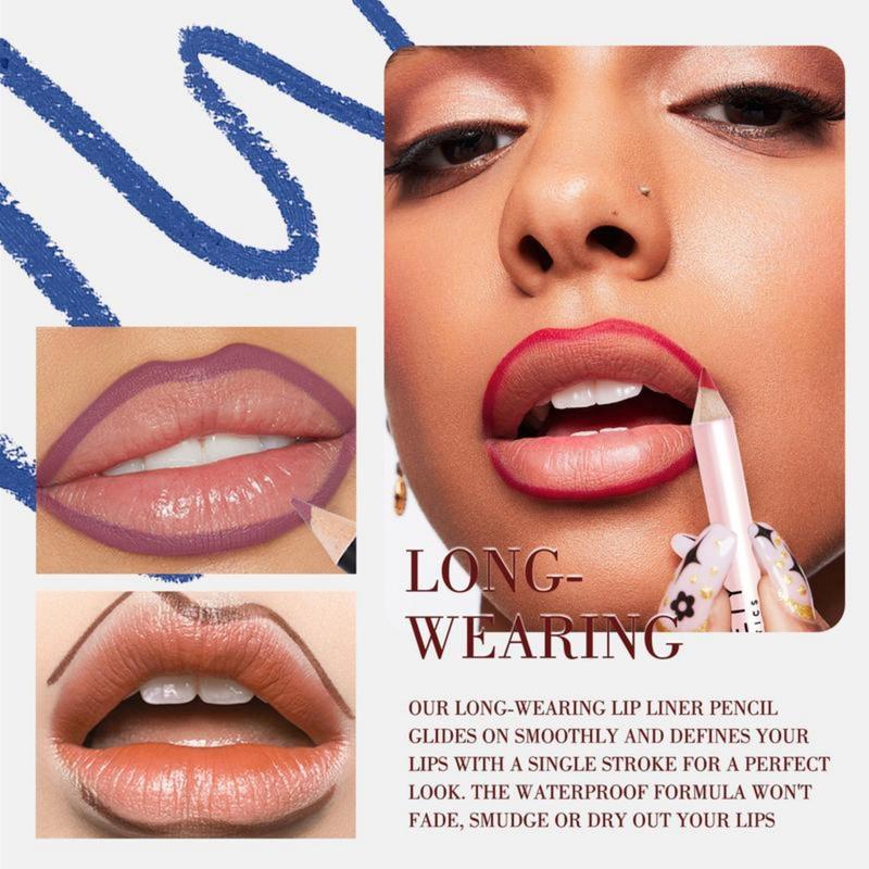 12-Piece Matte Lip Liner Set | Precision Tip for Perfect Lips | Long-Lasting, Waterproof & Smudge-Proof | All Shades for Daily & Glam Looks