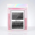 DIY Lash Cluster Extension Mix Lash Kit - 240pcs Beginner-Friendly Soft Cluster Eyelashes, Latex-Free Gentle Bond & Seal, 4-in-1 Easy-Apply Wispy Flawless Volumized Falsies, Removal Tool, Precision Tweezers for Salon, Back-to-School