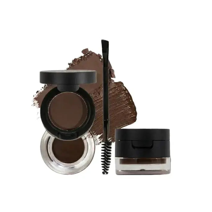 Dual-Layer Eyebrow Powder & Gel Set with Brush - Perfect Brows Set, Eyebrow Thickener, Waterproof Transfer-Proof Long-Lasting Natural 3D Brow Styler Gel for Adults, Easy-to-Apply All-Skin-Types Daily Cosmetic, sohochic