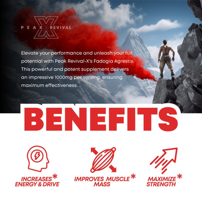 Peak Revival-X Fadogia Agrestis – 1000mg Botanical Extract – 60 Vegan Capsules
