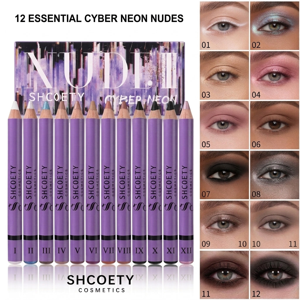 12-Color 3-in-1 Eyeshadow Stick Set, Shimmer Eyeshadow Pen, High Pigment Cream Eyeshadow, Waterproof Smudge-Proof Long-Lasting, One-Swipe Easy Glide, Blendable Multi-Use Highlighter & Eyeliner sohochic