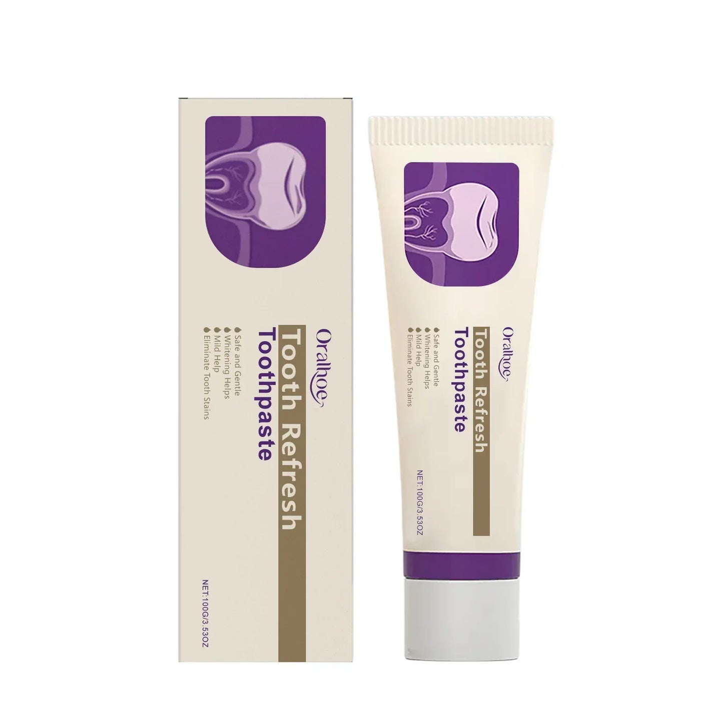Hot Teeth Whitening Toothpaste Protects Gum Brighten Yellow Oral Care Fresh Breath Teeth Stain Cleaning Tooth Refresh Toothpaste-Shop