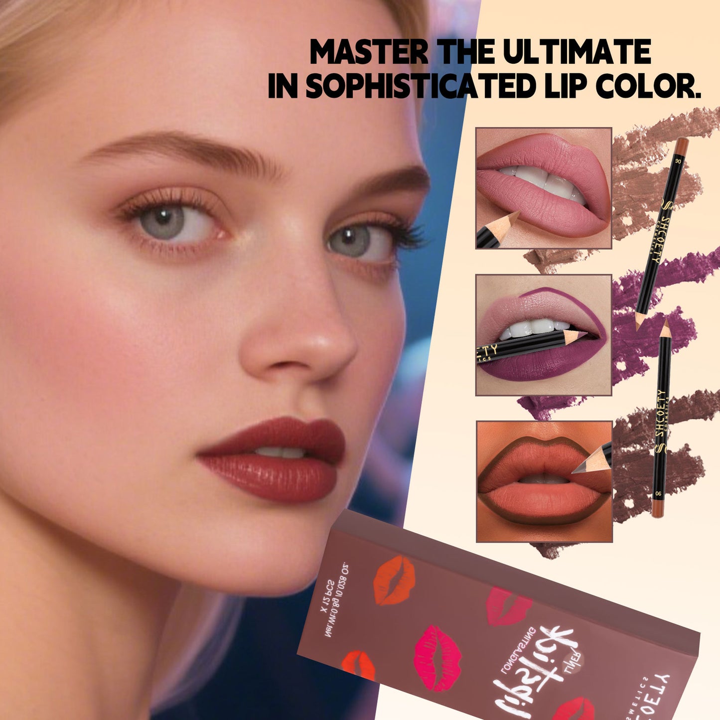 12 Color Lip Pencil Matte