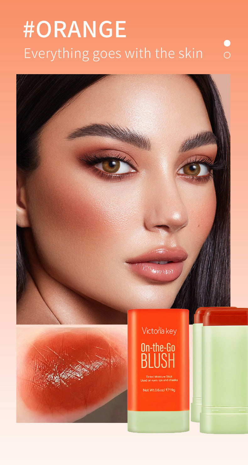 3-in-1 Blush Stick 3-Piece Set - Red Orange Pink Shades for Special Occasions - Perfect for Black Friday Thanksgiving or Christmas