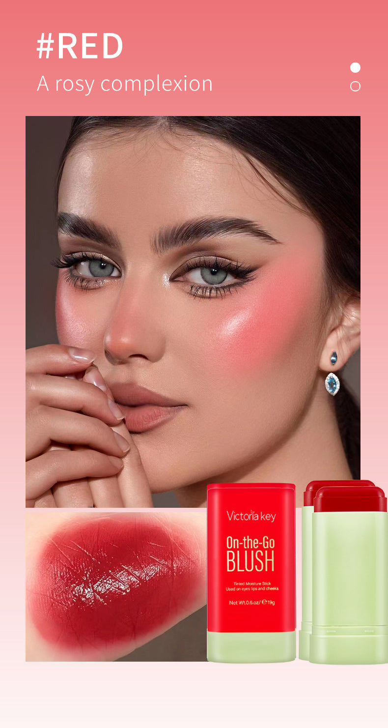 3-in-1 Blush Stick 3-Piece Set - Red Orange Pink Shades for Special Occasions - Perfect for Black Friday Thanksgiving or Christmas