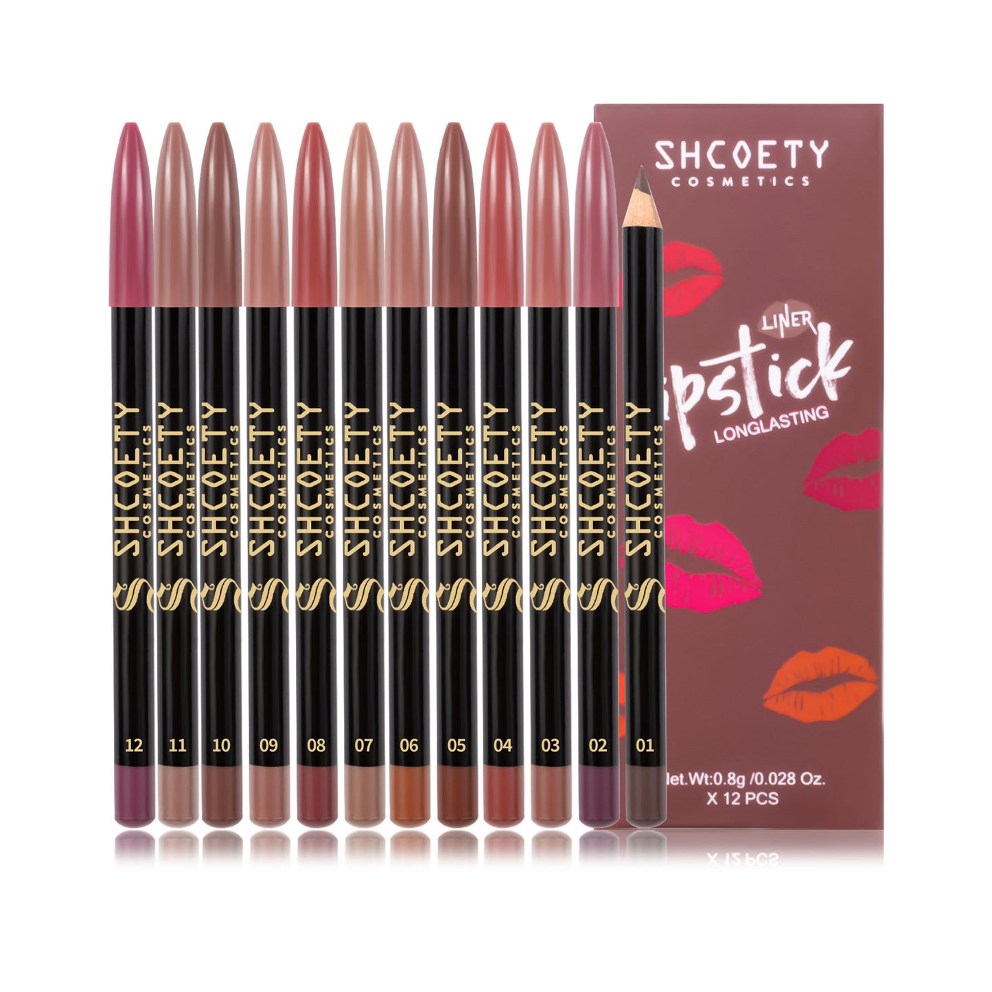 12 Color Lip Pencil Matte