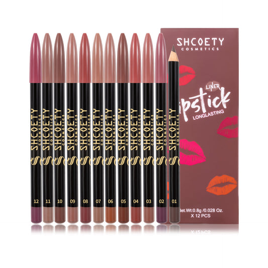 12 Color Lip Pencil Matte