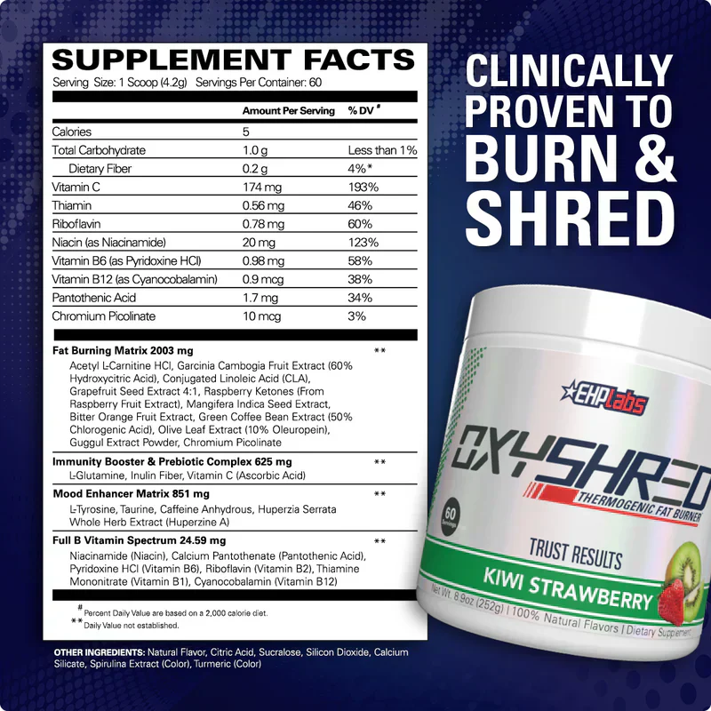 OxyShred Thermogenic Fat Burner-KIWI STRAWBERRY