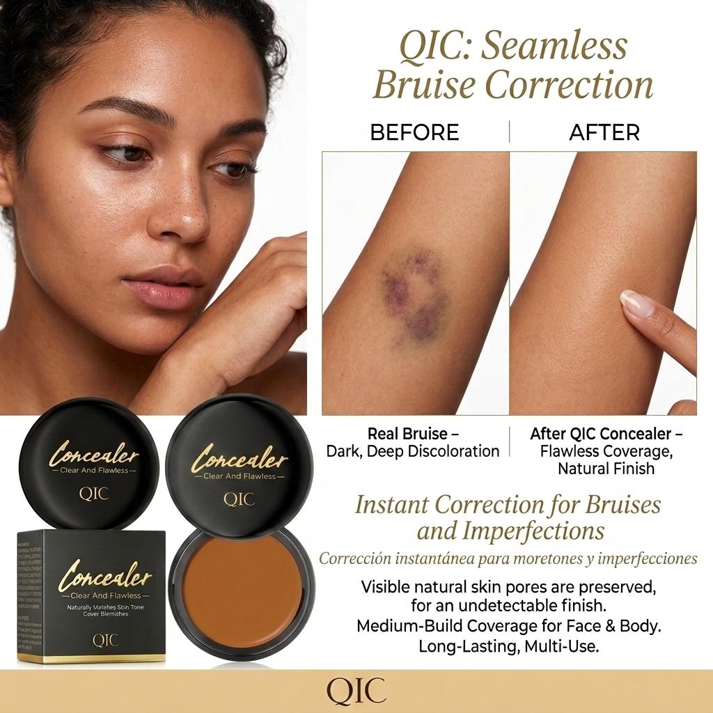 Silky Full Coverage Cream Concealer Pot - Under Eye Concealer for All Skin Types, Waterproof, Transfer-Proof, Crease-Resistant, Hydrating, Smooth Seamless Blend; Light Shade Blemish Eraser Balm (sohochic)