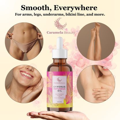 Caramela Beauty Cyperus Rotundus Oil for Natural Permanent Hair Reduction-Shop