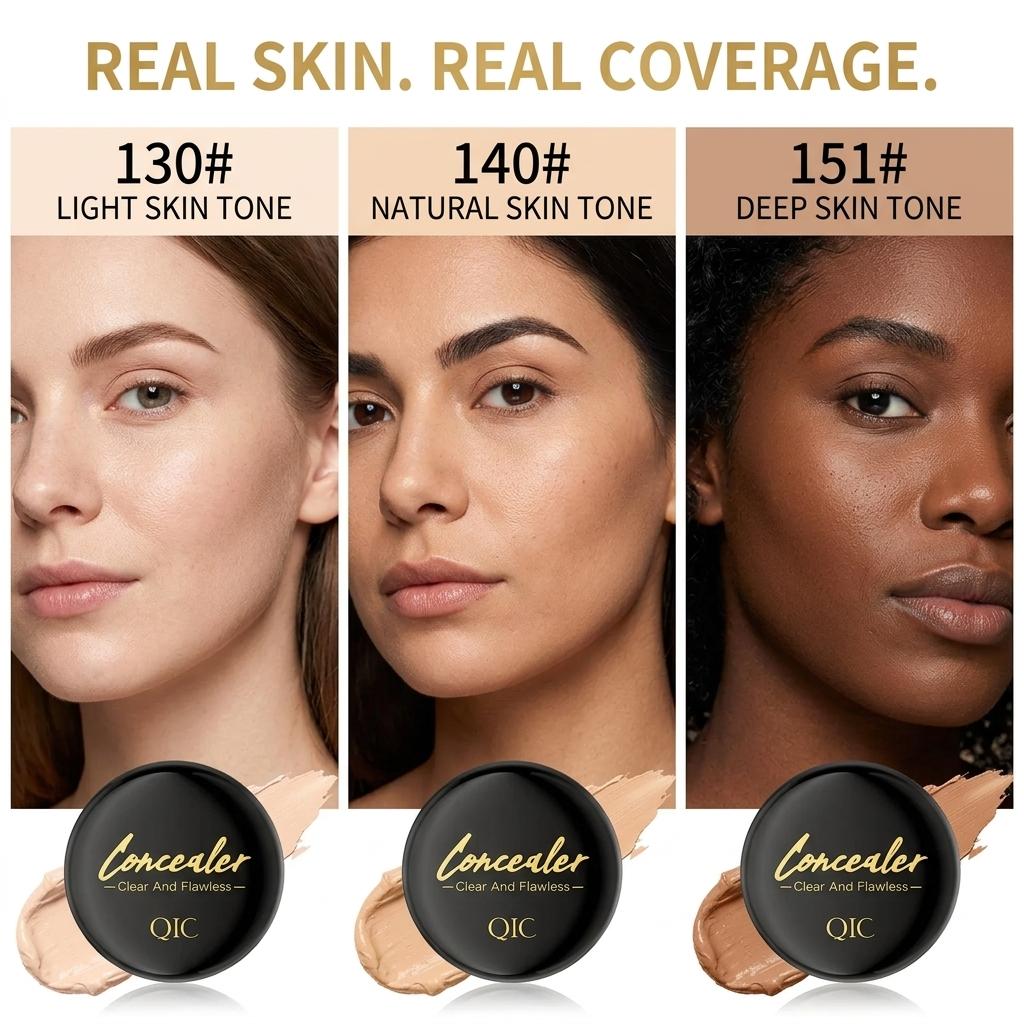 Silky Full Coverage Cream Concealer Pot - Under Eye Concealer for All Skin Types, Waterproof, Transfer-Proof, Crease-Resistant, Hydrating, Smooth Seamless Blend; Light Shade Blemish Eraser Balm (sohochic)