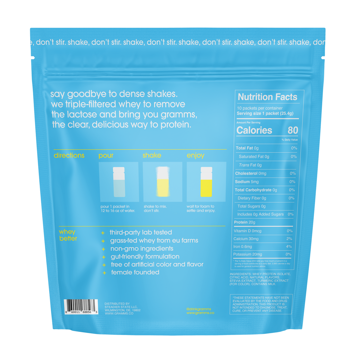 lemonade protein travel pack 250g