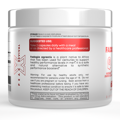 Peak Revival-X Fadogia Agrestis – 1000mg Botanical Extract – 60 Vegan Capsules