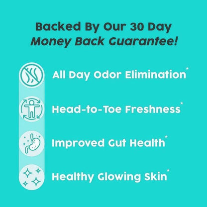 DEOS Natural Deodorant Supplement for Body Freshness & Sweat Control
