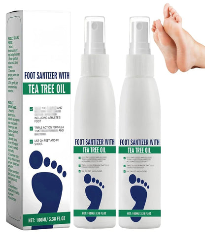 2pcs Ximonth Foot Sanitizer Spray with Tea Tree Oil, Tea Tree Oil Feet Spray,