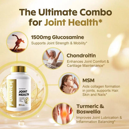 FUNRICH Joint Health Supplement – Glucosamine, Chondroitin, MSM & Turmeric