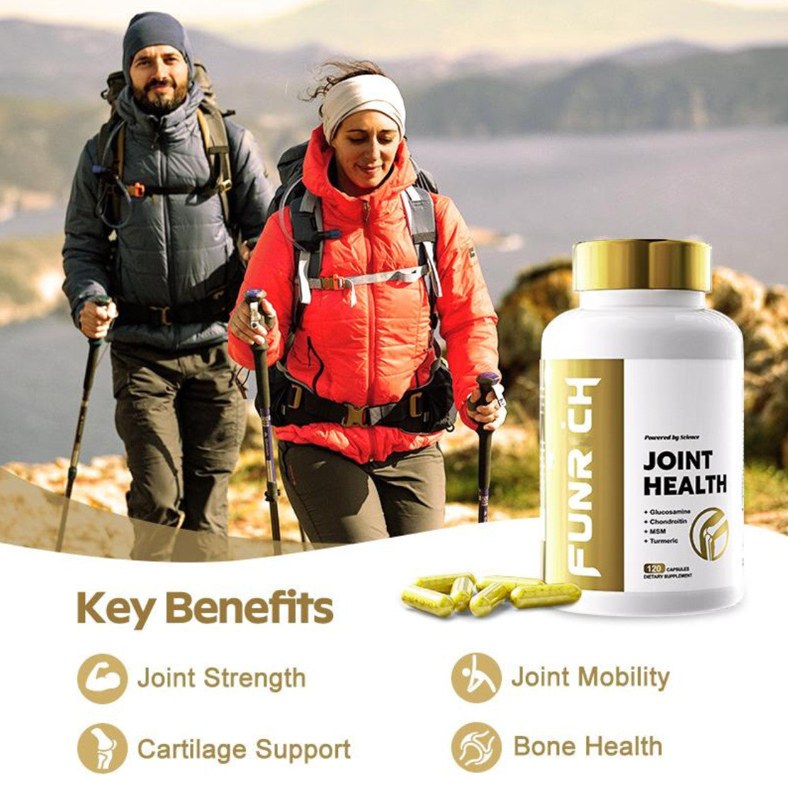 Joint Health Formula-Joint Support120 Capsules， Plus Advanced Mobility& Comfort Formula