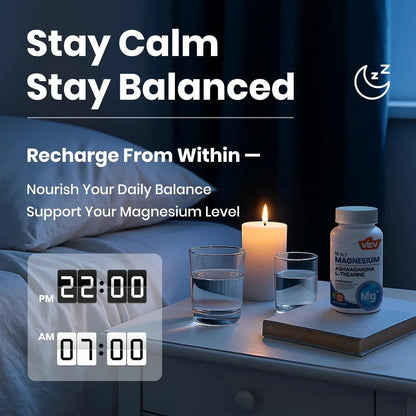 VEV DeepCalm 15 in 1 Magnesium Glycinate & Citrate Complex Capsules