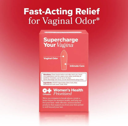 Boric Acid Vaginal Suppository – with Lactic Acid, and Aloe for Fast Relief and