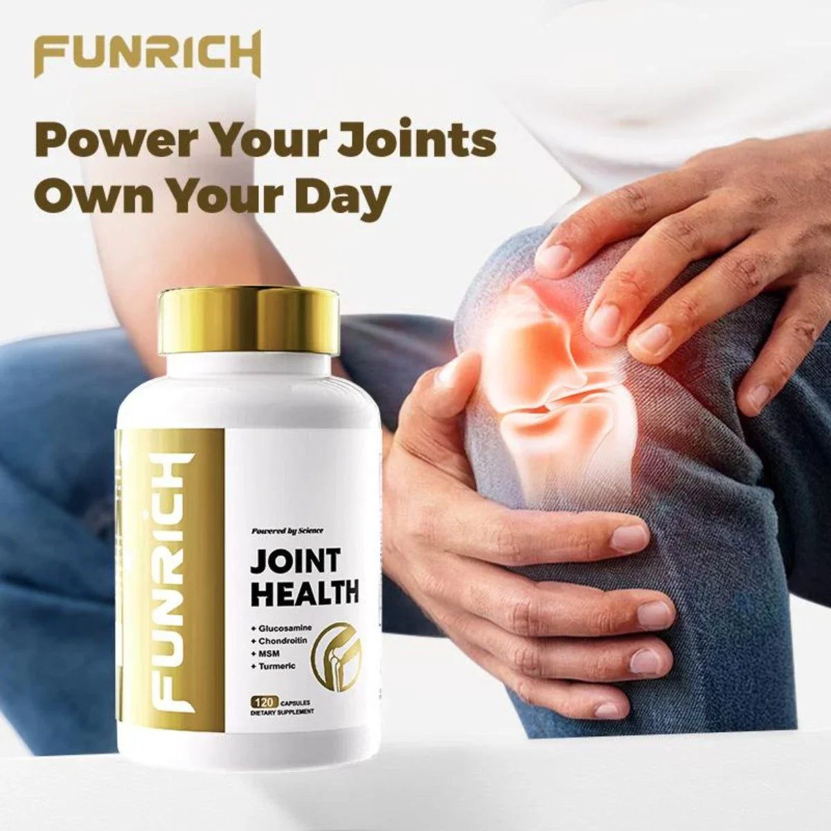 FUNRICH Joint Health Supplement – Glucosamine, Chondroitin, MSM & Turmeric