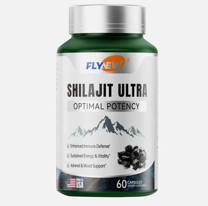 Flynew with L-Arginine, Shilajit Extract Shilajit Ultra Optimal Potency, Pure
