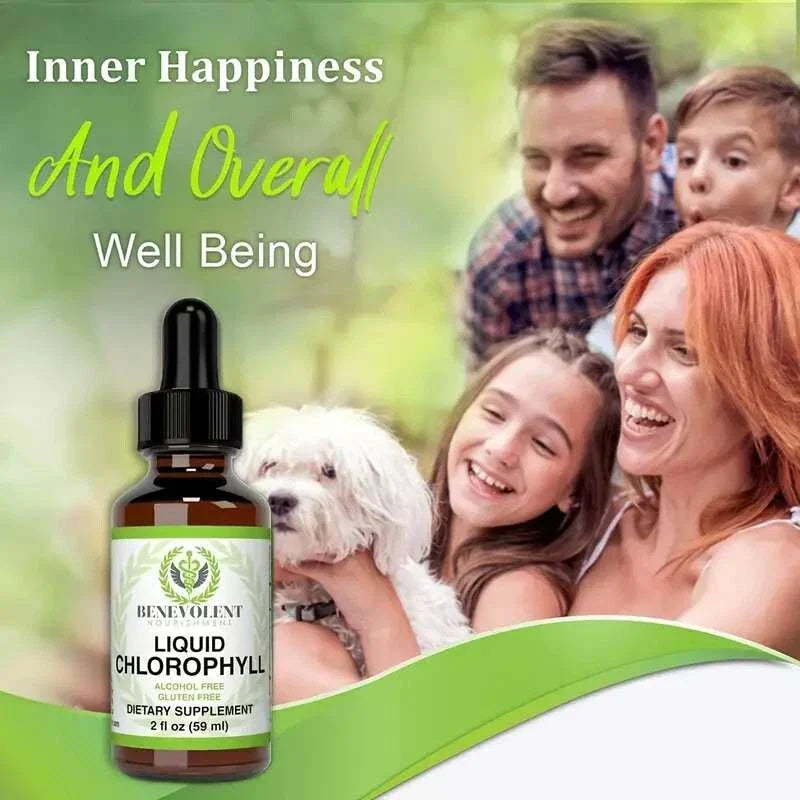 Benevolent Chlorophyll Liquid Drops Organic Detox & Immune Support, 2 Oz Drops