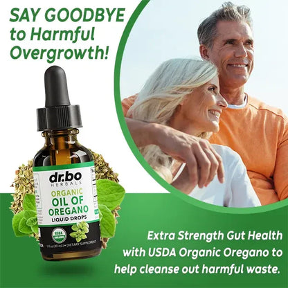 Dr. Bo Organic Oil of Oregano Liquid Drops - Immune Support, Herbal Tincture, Gu